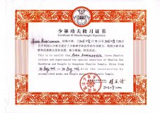 Шаолинський сертификат Анны Комиссаровой 2016 г. Сертификат Шаолиня Анны Комиссаровой 2016 г.
